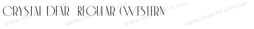 Crystal dear  Regular (Western)字体转换